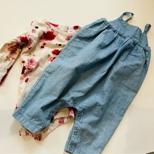 Nordstrom baby denim overall set